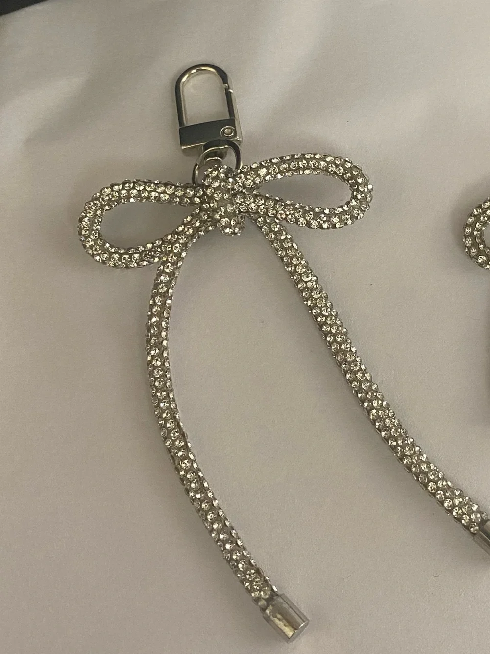 Crystal Bow Keychain Charm Clips
